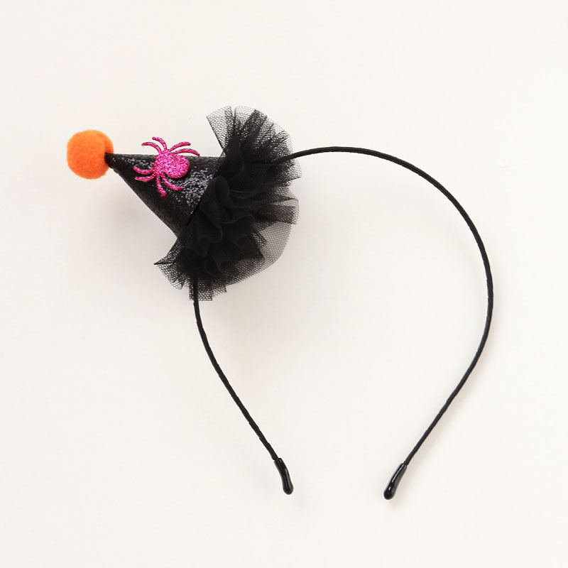 Mini chapeau de sorcière avec bandeau en maille, accessoires de fête d'Halloween