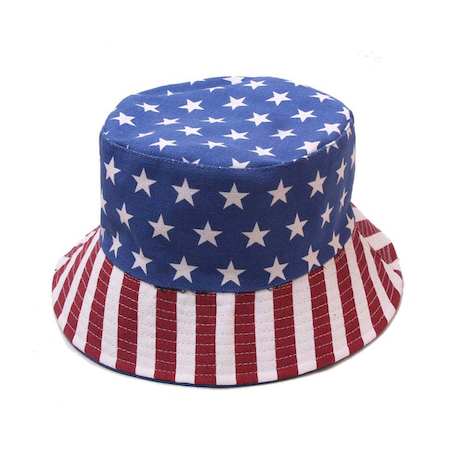 Chapeaux seau de couleur drapeau américain, accessoire patriotique du 4 juillet