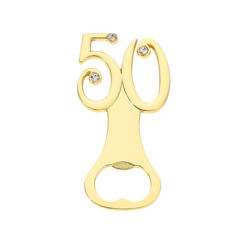 50 Ouvre-bouteilles de bière d'anniversaire de mariage en or