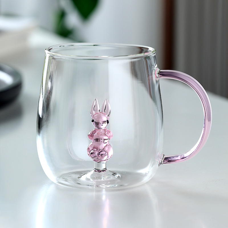 Tasses en verre borosilicaté pour bébé, tasse pour lait avec anse