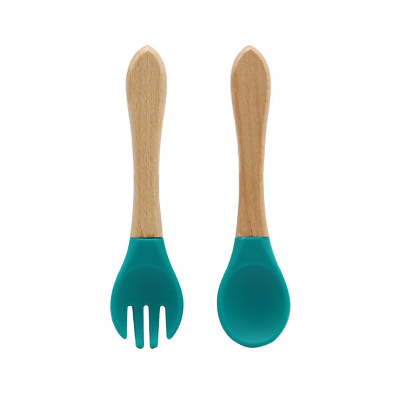 Kit cuillère et fourchette en silicone pour bébé