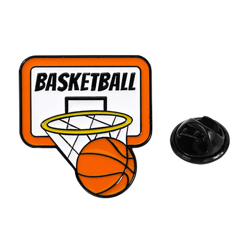 Broche en métal Slam Dunk de basket-ball