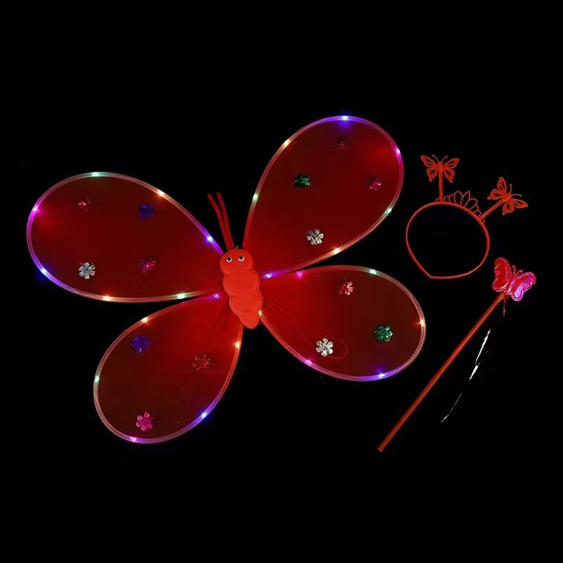 Butterfly Fairy Wings Magic Wand Bandband Costume Set
