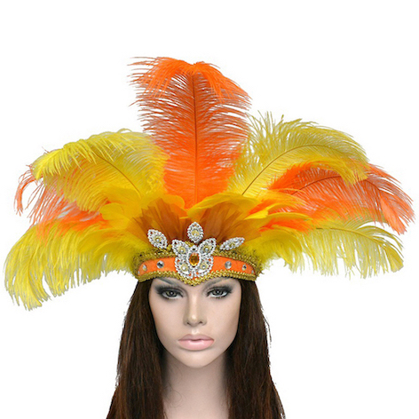 Costume coiffure en plumes, accessoire de cheveux de fête Cosplay