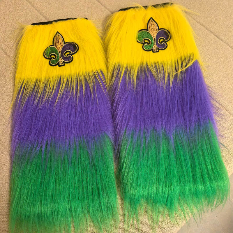 Couverture de jambe de cheveux longue carnaval