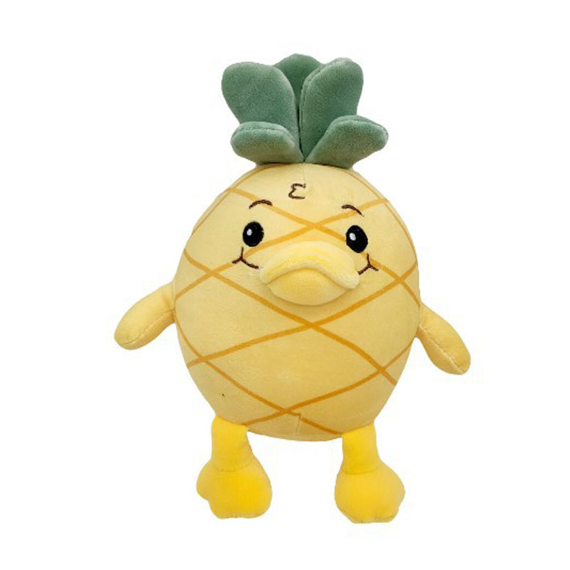 Jouets en peluche d'animal en peluche doux de dinosaure de canard d'ananas