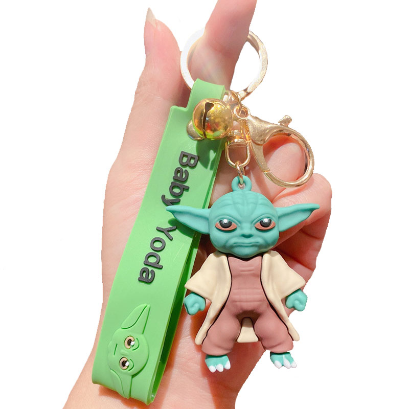 Caricature en caoutchouc bébé yoda clés