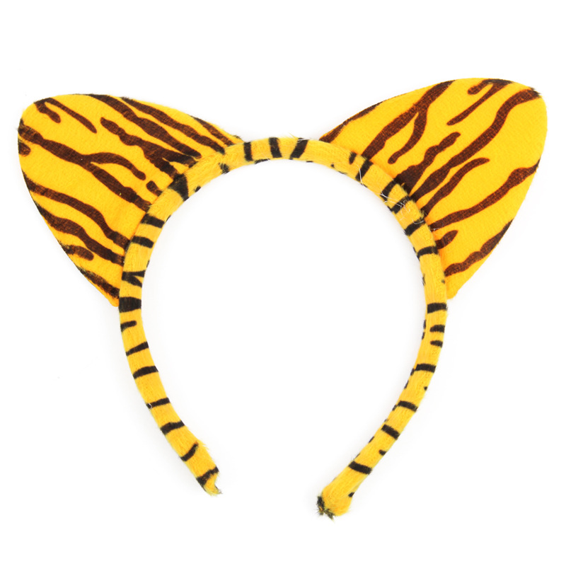 Bandeau oreilles de vache, tigre, zèbre, léopard, dessin animé