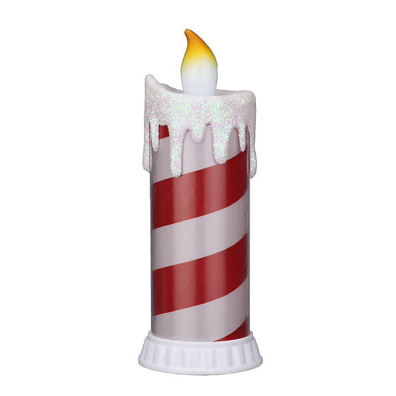 Bougies LED en plastique de Noël Bougies vacillantes sans flamme à piles LED