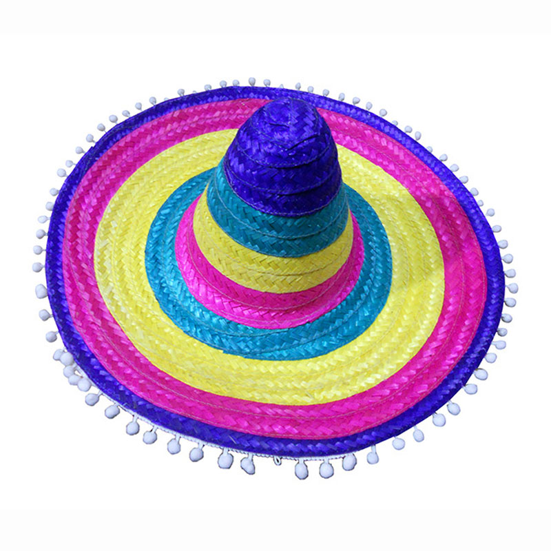 Chapeau de paille en papier à large bord mexicain Sombrero