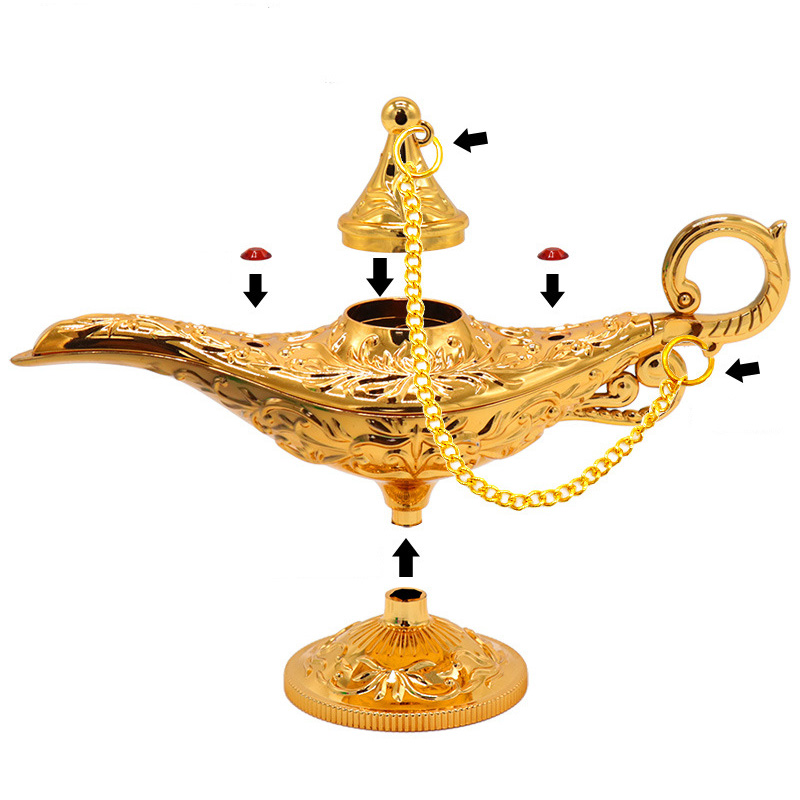 Lampe colorée Aladdin en porcelaine, cadeaux pour la maison