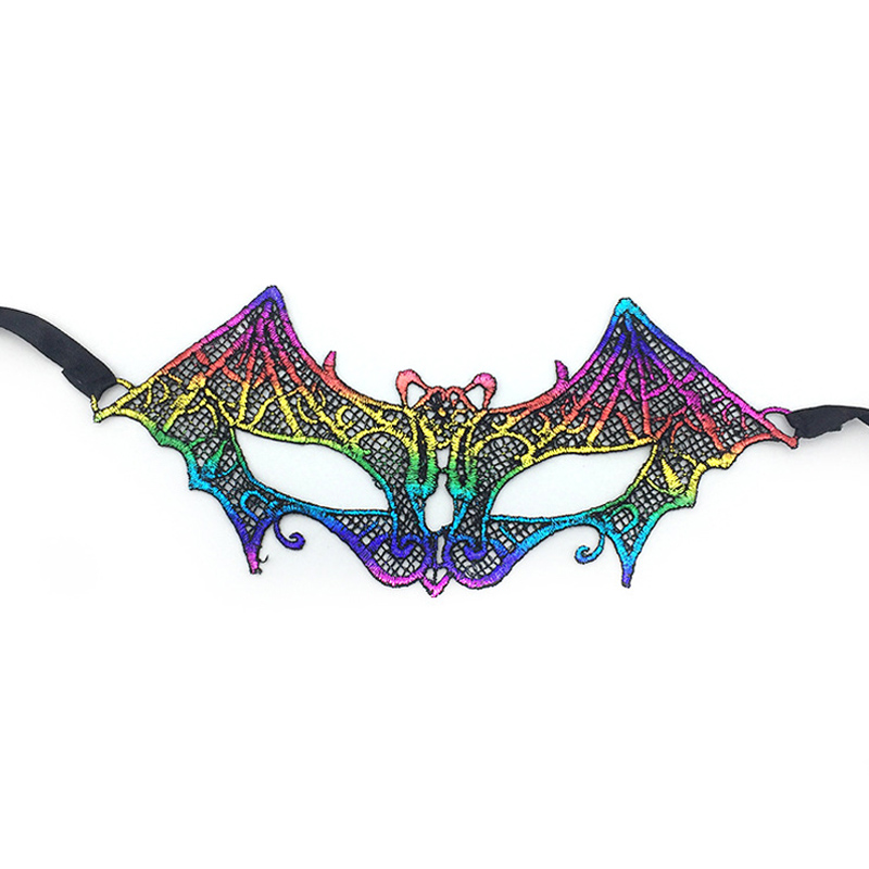 Masque amorphe en dentelle colorée