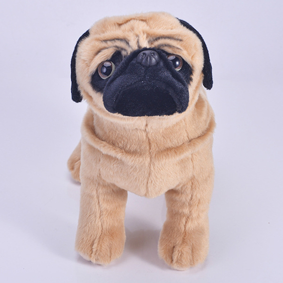 Matériel en peluche mignon chien carlin jouets en peluche chien carlin