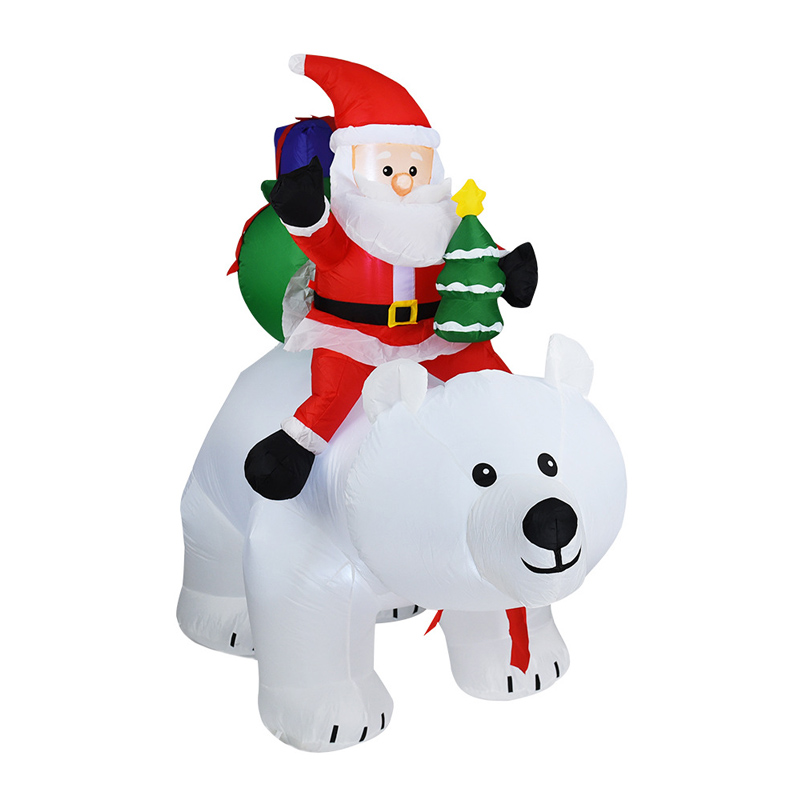 Mignon Santa Claus Riding Bear Outdoor Lawn Yard Decor