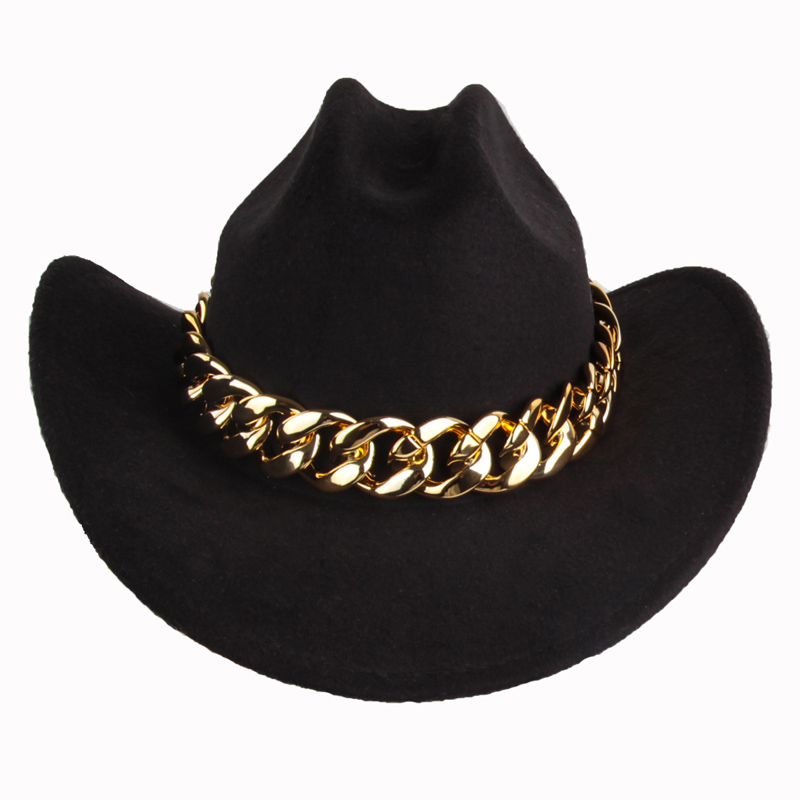 Chapeau de cowboy à chaîne personnalisé assorti à la mode