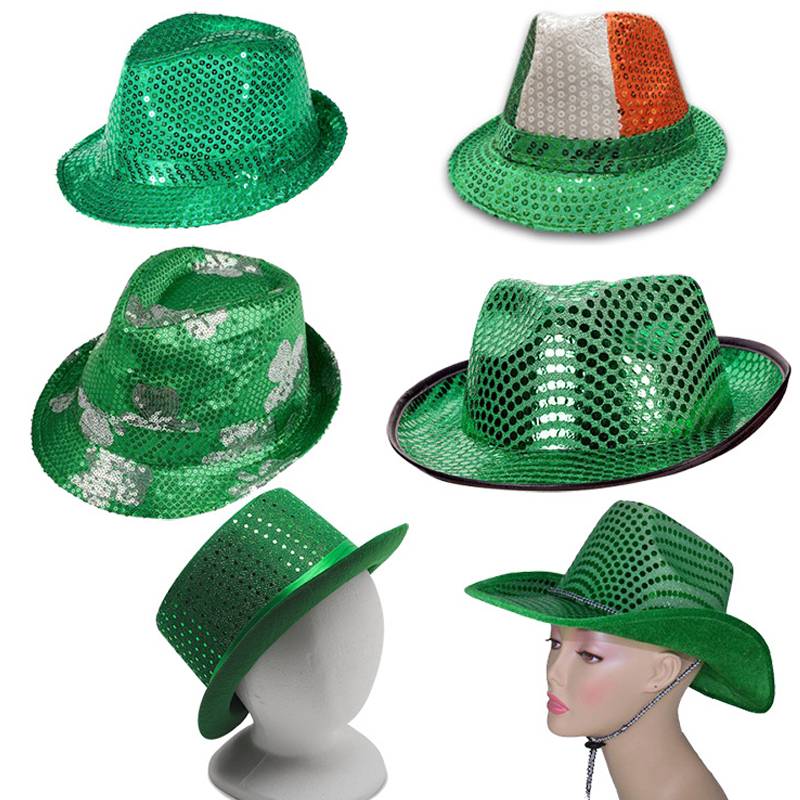 Chapeau de cowboy à paillettes pour la Saint-Patrick