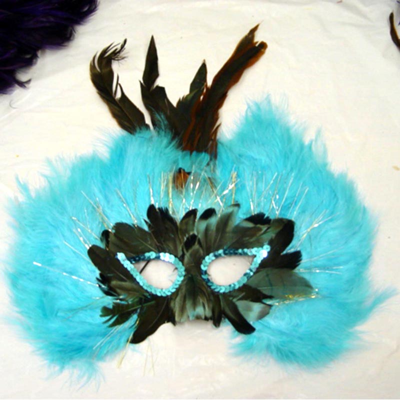 Masque de mascarade de plumes