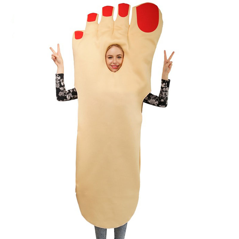 Costume de grosse orteil de mascotte drôle pour adulte