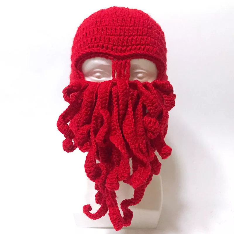 Halloween Balaclava Ski Mask Octopus Bonnet Tricoté