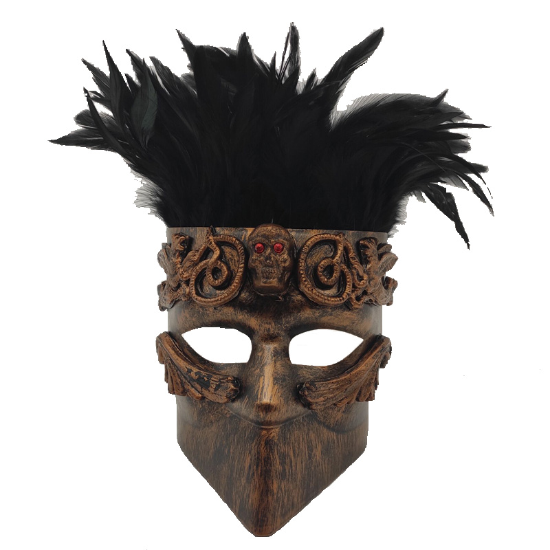 Masque de plumes d'Halloween