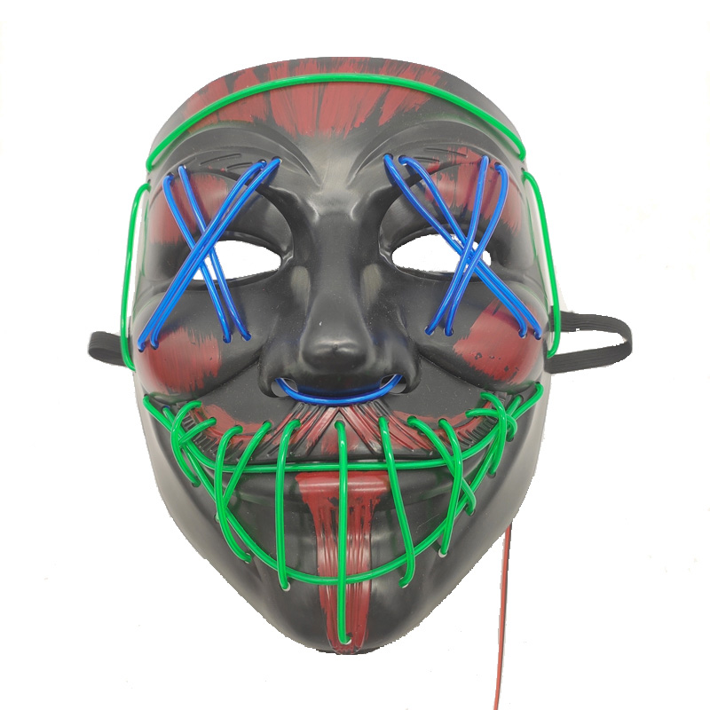 Masque de purge LED au néon d'Halloween