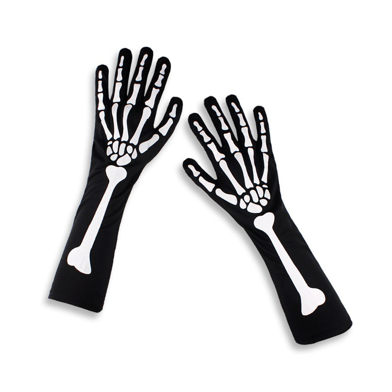 Fête d'Halloween effrayant de longs gants
