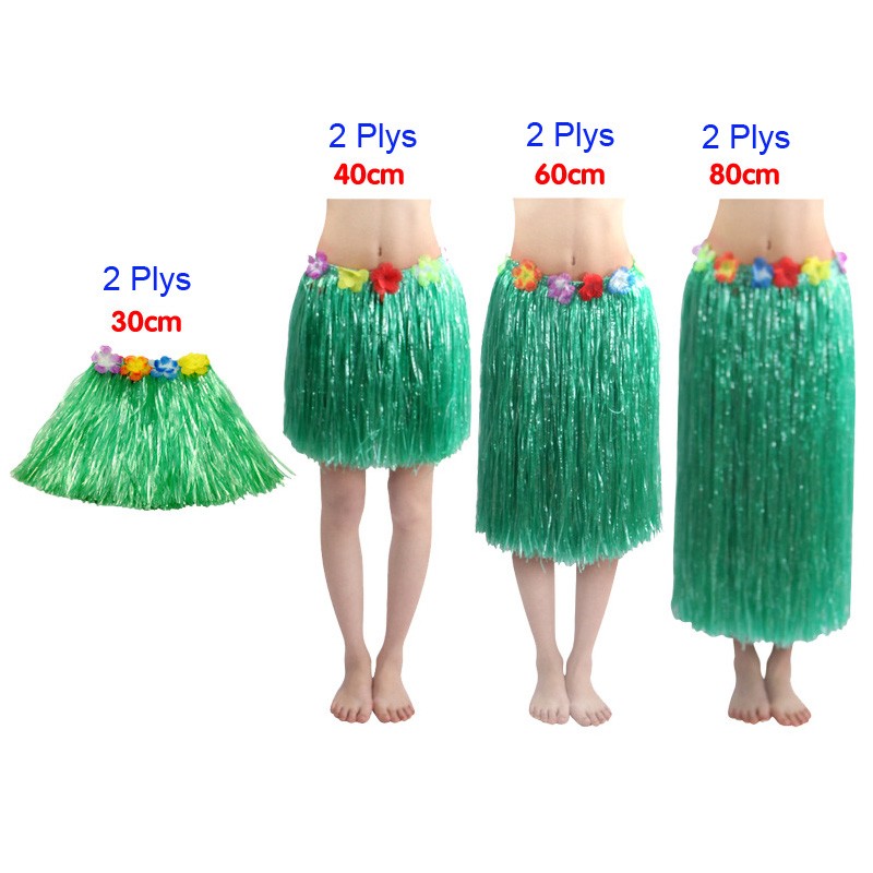 Costume hawaïen multi de jupe d'herbe de partie de la couleur 80cm de plage