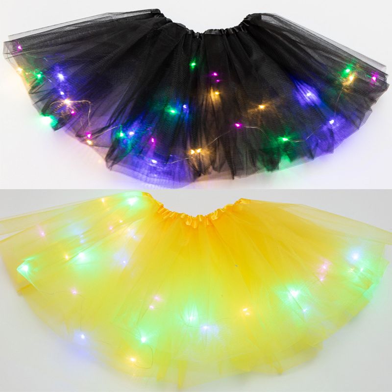 Tutu jupe princesse robe de bal Tulle Dancewear lumière LED Ballet