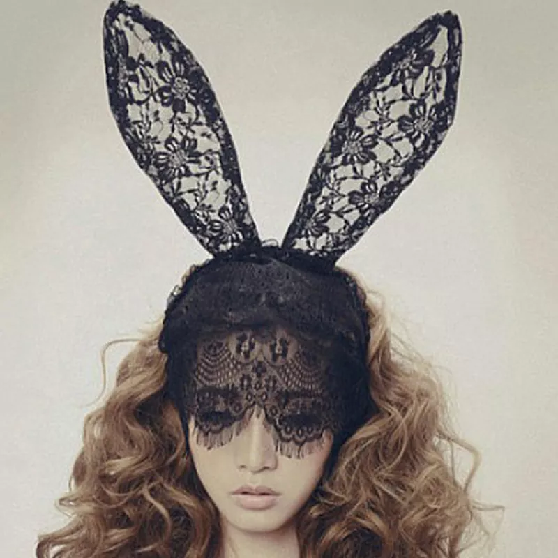 Bandeau lapin en dentelle