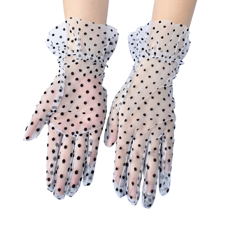 Gants de mariage court en dentelle