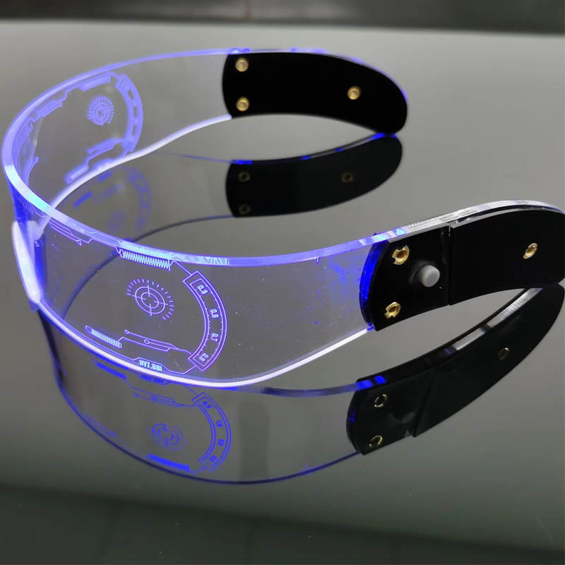 Lunettes lumineuses LED Lunettes à visière électronique