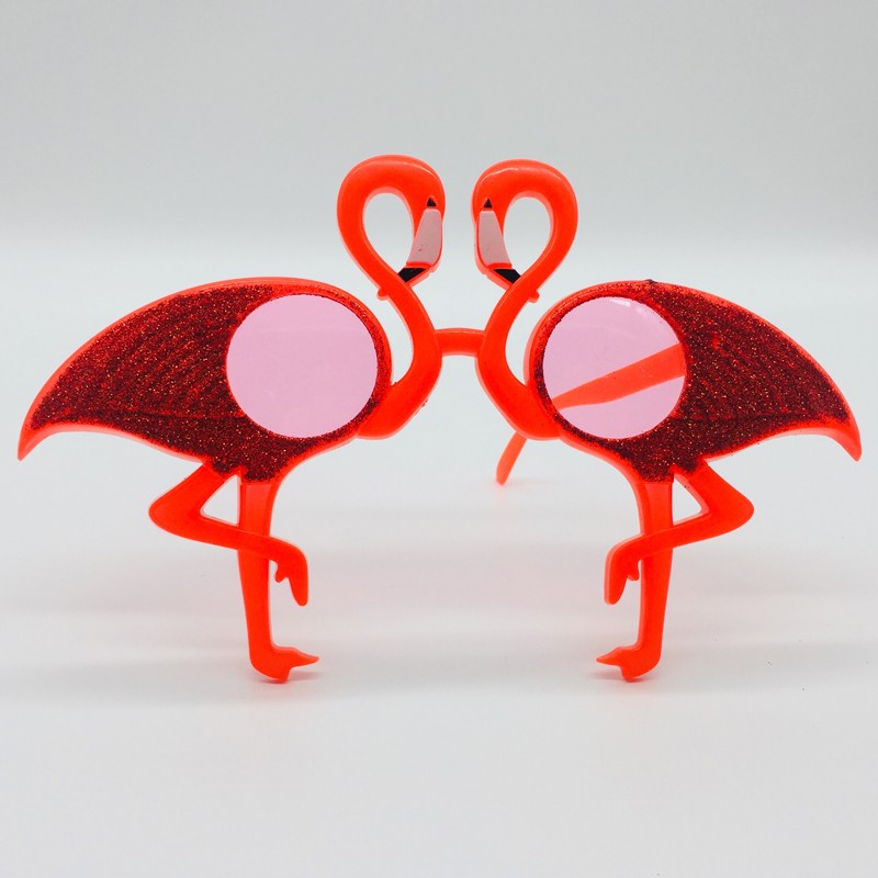 Lunettes de soleil à thème hawaïen, fantaisie, fête, flamant rose