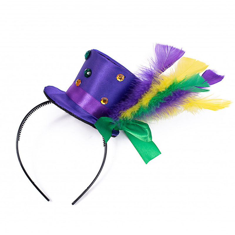 Bandeau de plume Mardi Gras pour décoration de fête