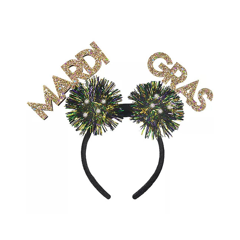 Bandeau de paillettes de mots mardi gras