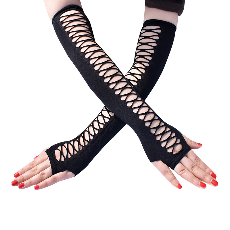 Mesh Fishnet Elastic Party Sexy Long Gants