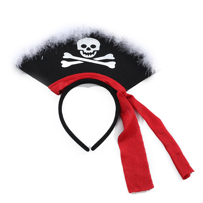 Accessoires de fête bandeau capitaine pirate rose Halloween