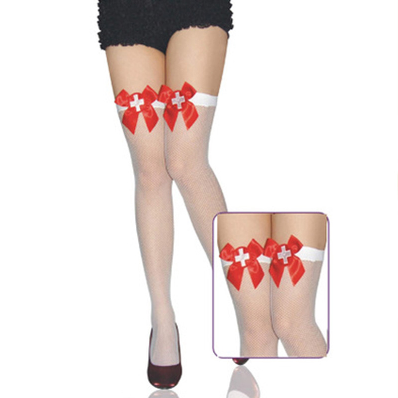 Chaussettes montantes pour adolescentes avec logo blanc et noir Halloween