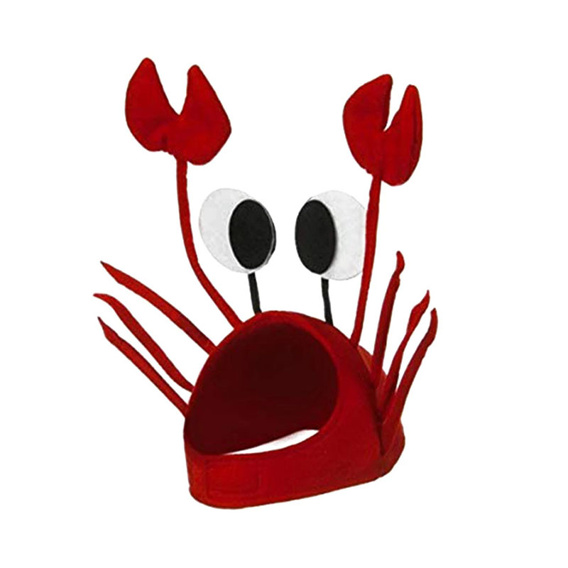 Costume de fête en peluche de crabe rouge