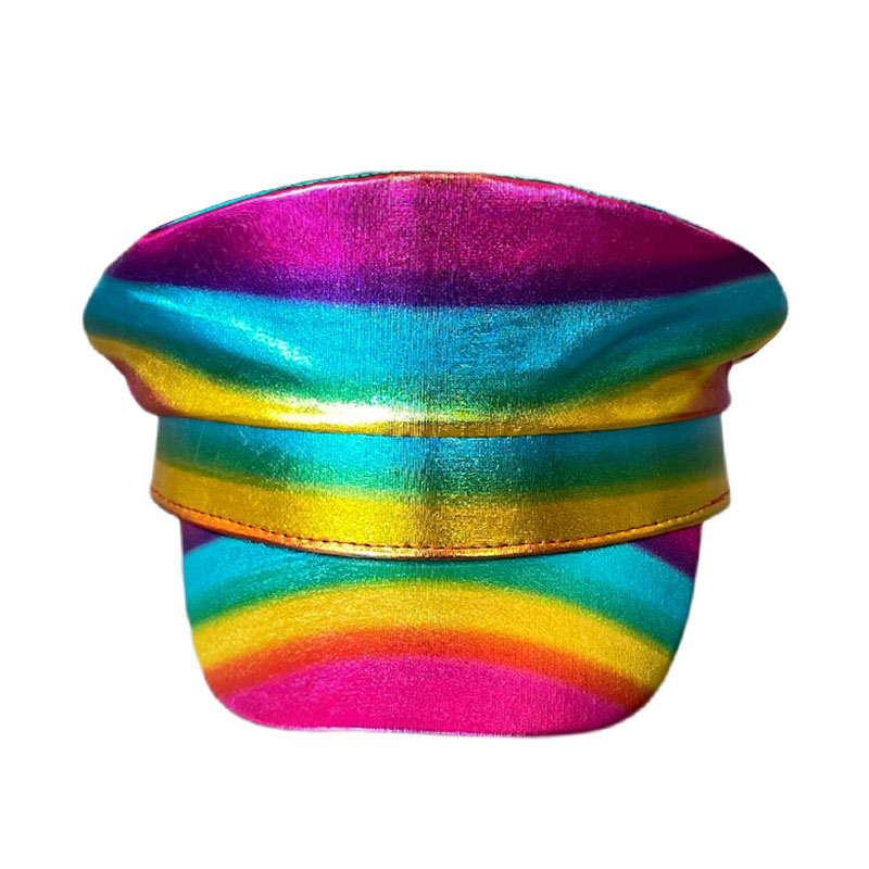 Chapeau de capitaine arc-en-ciel