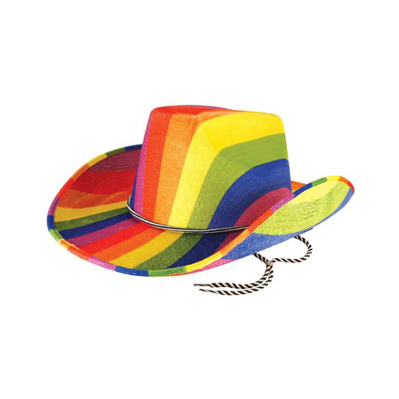 Chapeau de cowboy EVA canari composite arc-en-ciel