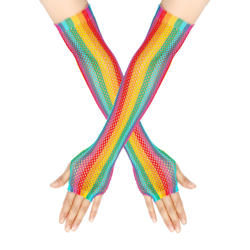 Rainbow ombre Fishing Net Glove
