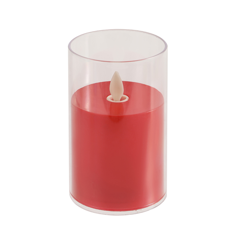 Bougie à LED blanche chaude rouge