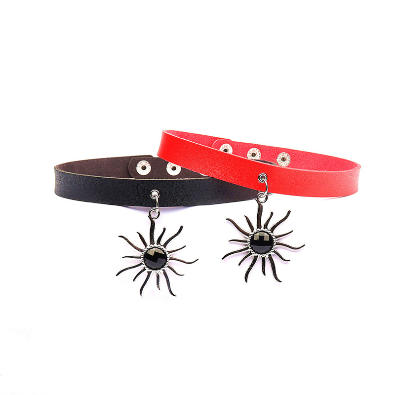 Collier en cuir rivet