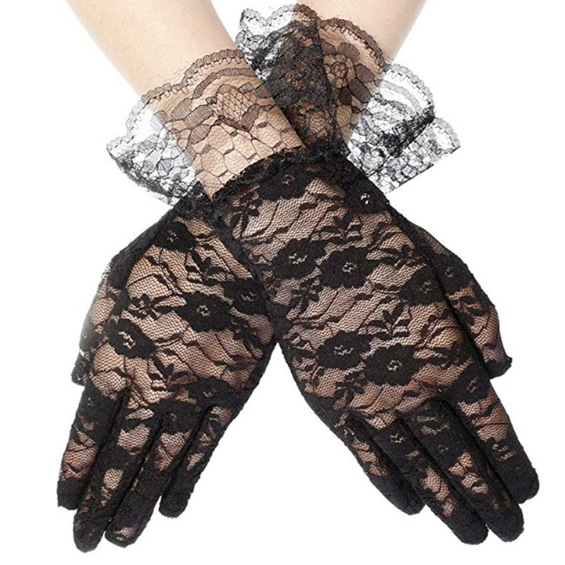 Gants de mariage de mariée élégants et romantiques pour femmes