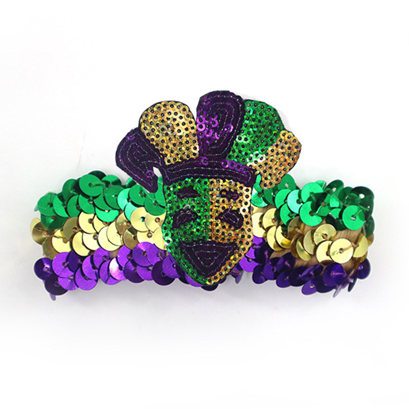 bracelet réglable en corde à paillettes tissée pour célébrer les fêtes