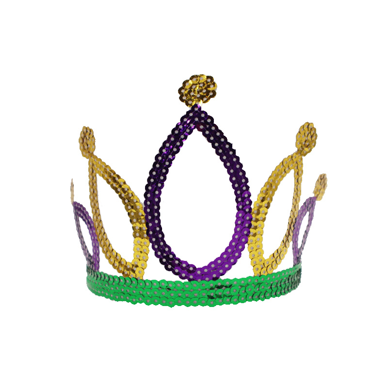 Diadème à paillettes, bandeau de fête de carnaval, couronne de Costume pour fille