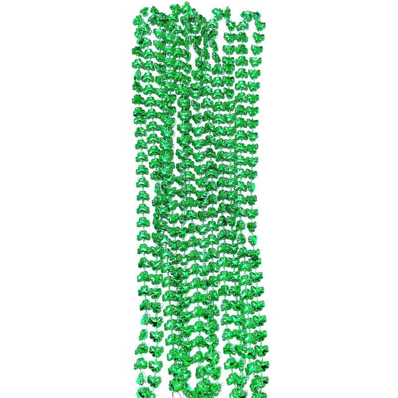 Collier vert de perles Shamrock pour la Saint-Patrick