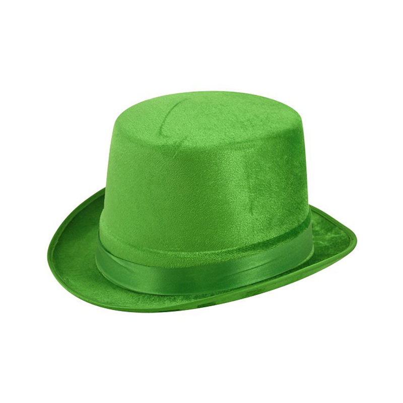 Chapeau de conduite St Patrick, chapeau haut de forme vert irlandais