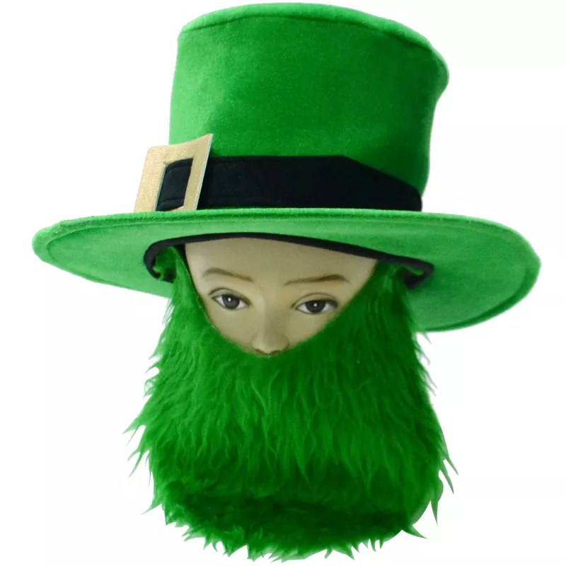 Chapeau de fête de la Saint-Patrick avec barbe