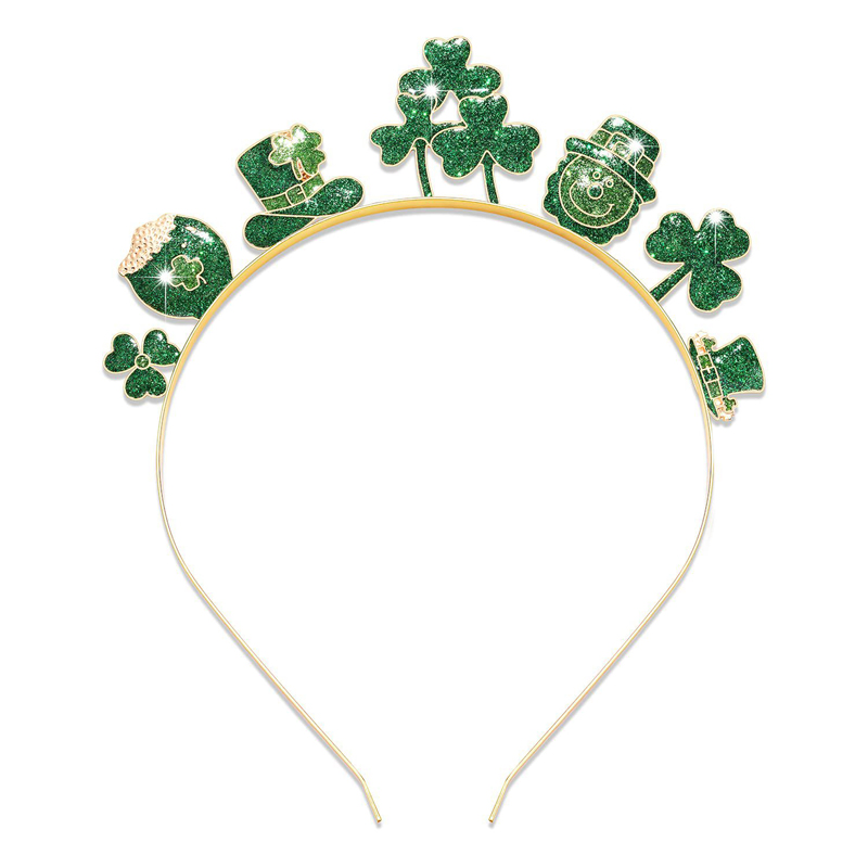 Bandeau porte-bonheur vert pour la Saint-Patrick, accessoires cerceaux